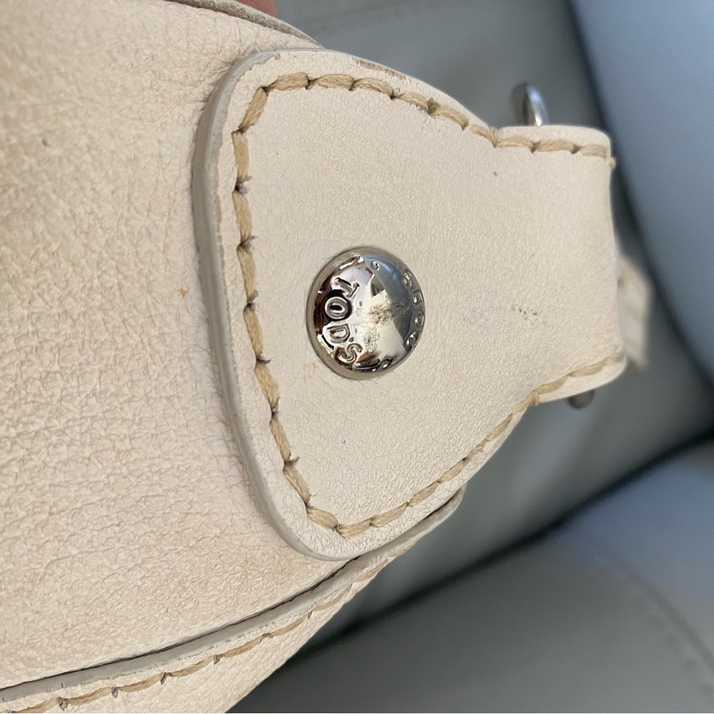 Tod's Cream Leather Hobo Bag with Silver Hardware - Picture 5 of 13